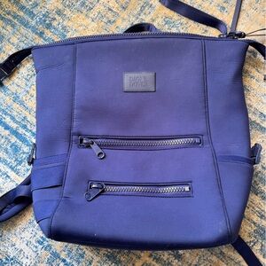 Gently Used Large Navy Blue Dagne Dover Indi Backpack Diaper Bag